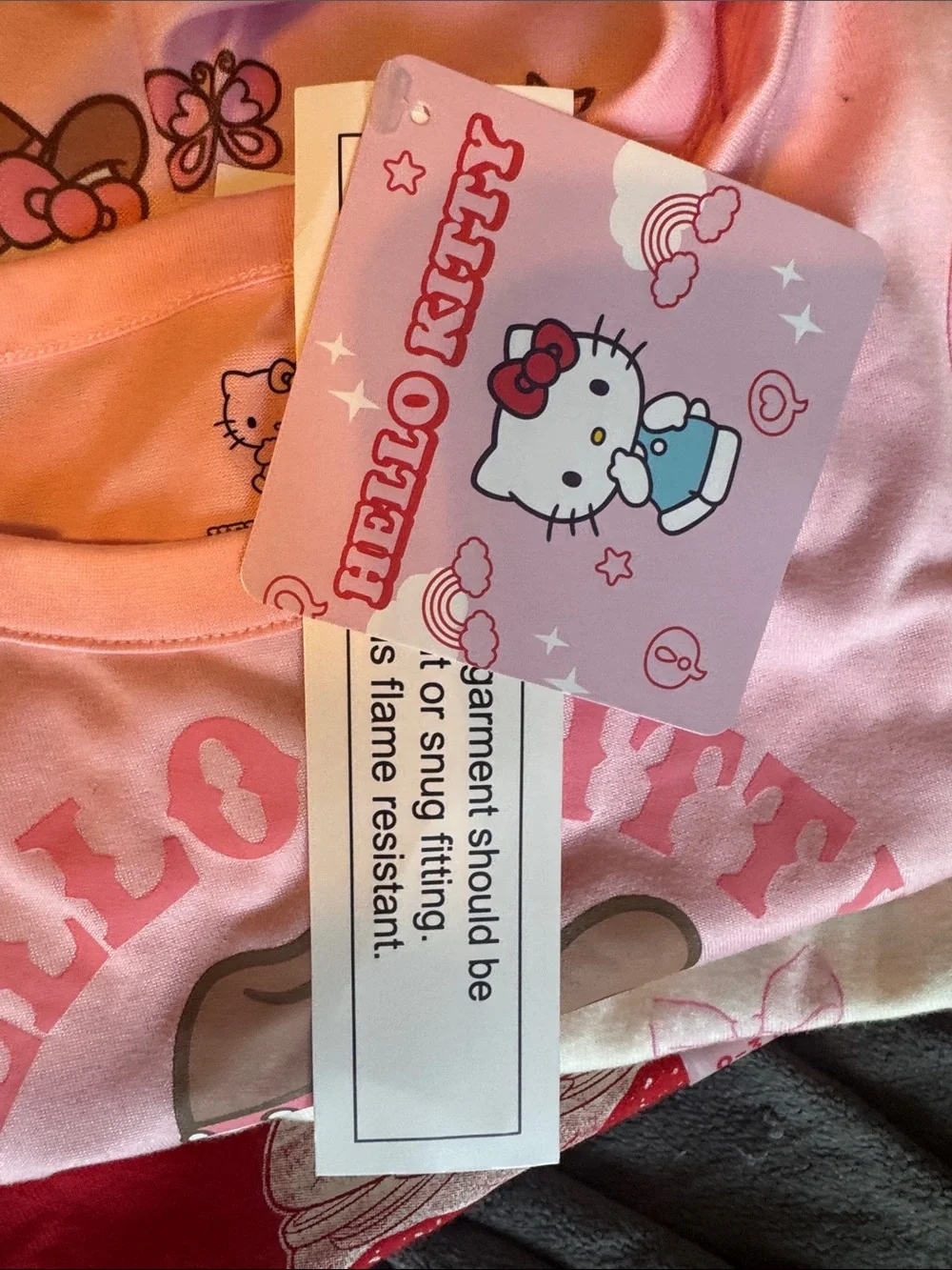 Hello Kitty Pink Short Sleeve Pajama Set for Girls